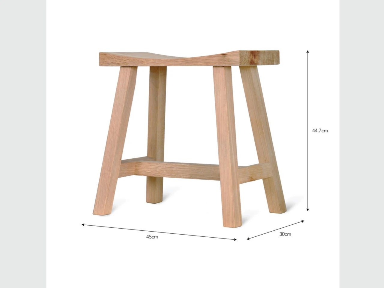 Clockhouse Stool - Raw Oak - Image 2
