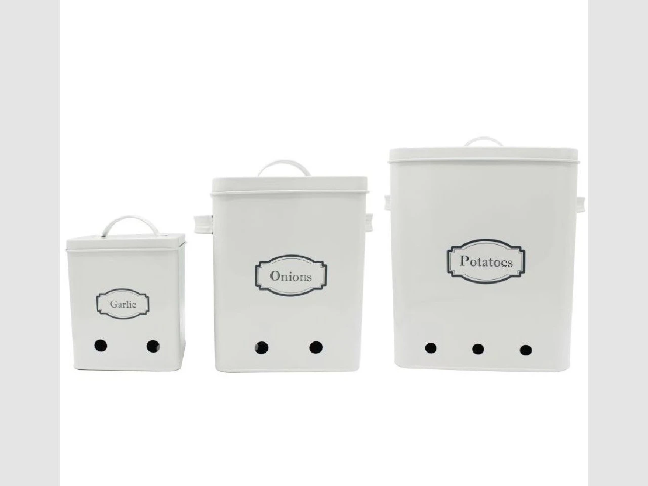 Kitchen Storage Set - Set Of 3 Potatoes/Onions/Garlic