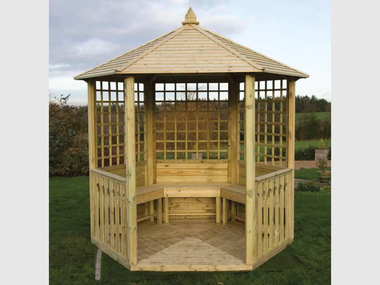 Set Of 3 Gazebo Benches - Image 2