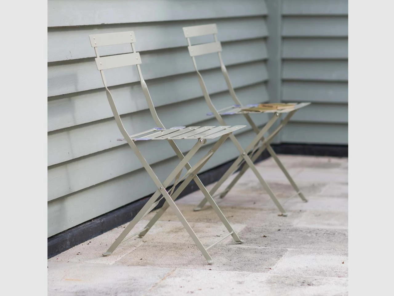 Pair Of Bistro Chairs In Clay - Steel - Image 2