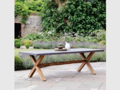 Burford Table, Large In Grey - Polystone