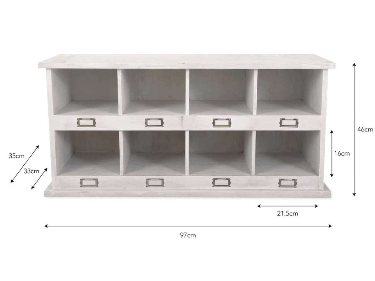 Chedworth 8 Shoe Locker In Whitewash - Spruce - Image 2