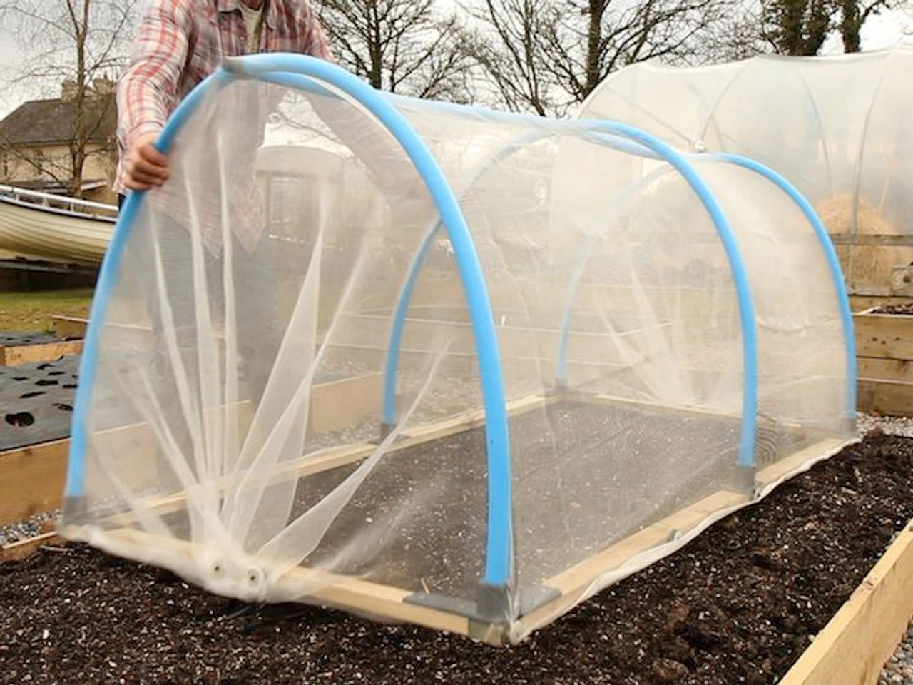 Complete Mini Polytunnel Kit With Mesh Net Cover - Image 4