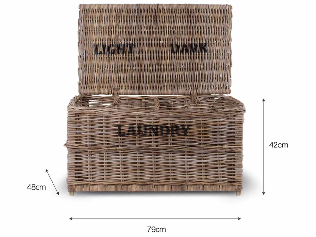 Dark And Lights Laundry Chest - Rattan - Image 3