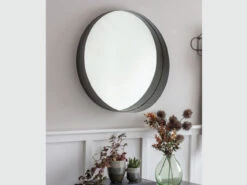 Farringdon Mirror Round - Steel