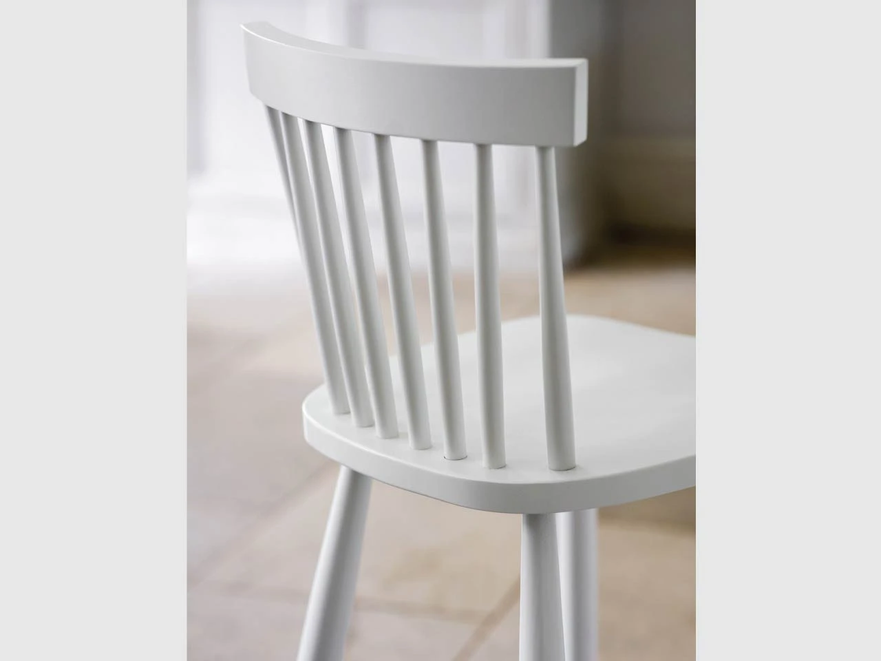 Spindle Bar Stool In Lily White - Beech - Image 2