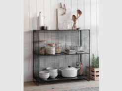 Hornton Storage Unit In Black (86cm) - Iron
