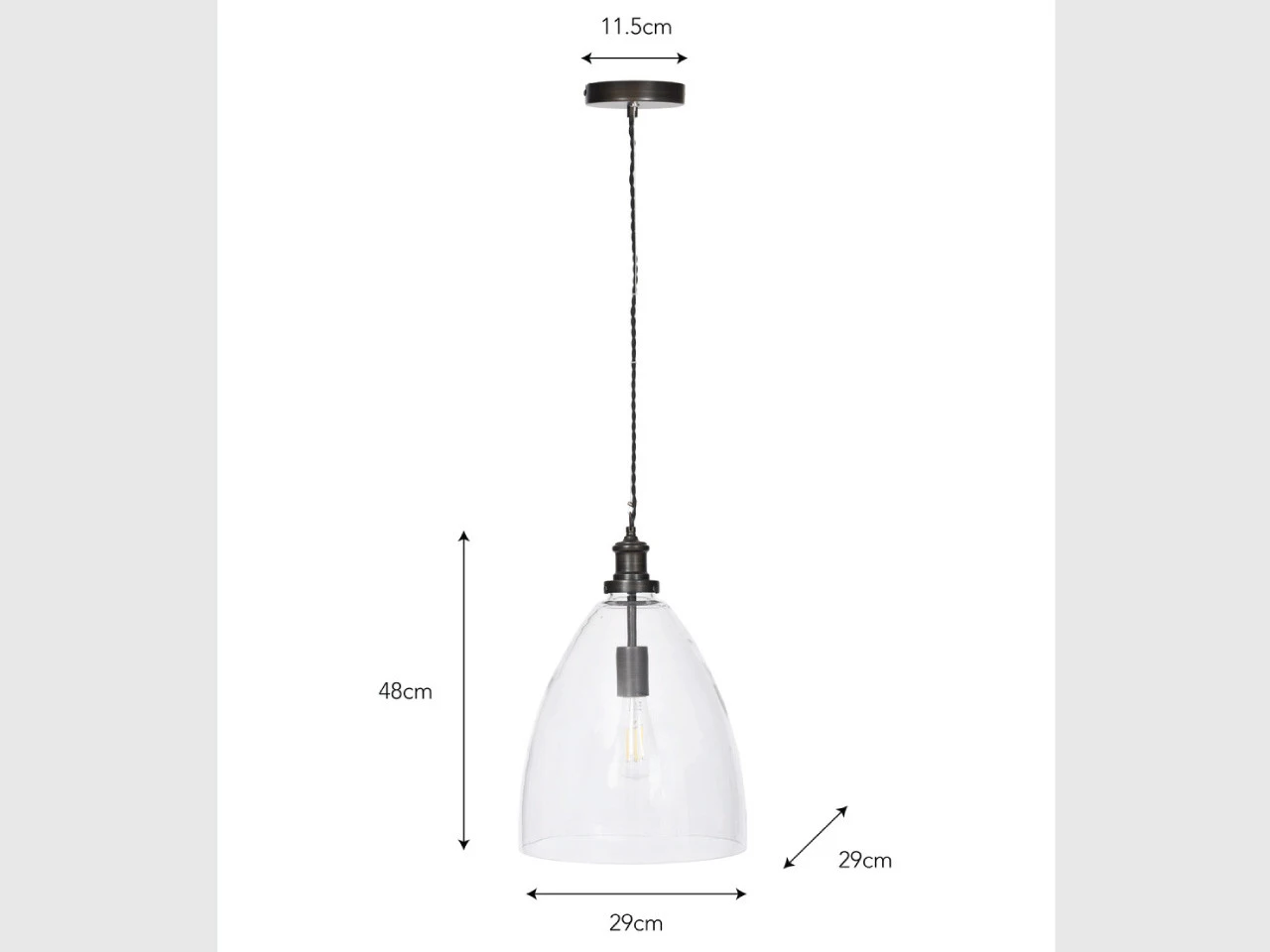 Hoxton Bullet Pendant Light - Satin Nickel - Image 3