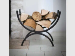 Log Holder Small - Wrought Iron