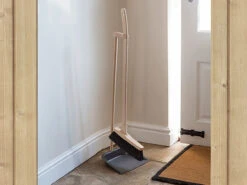 Dustpan And Brush With Long Beech Handle