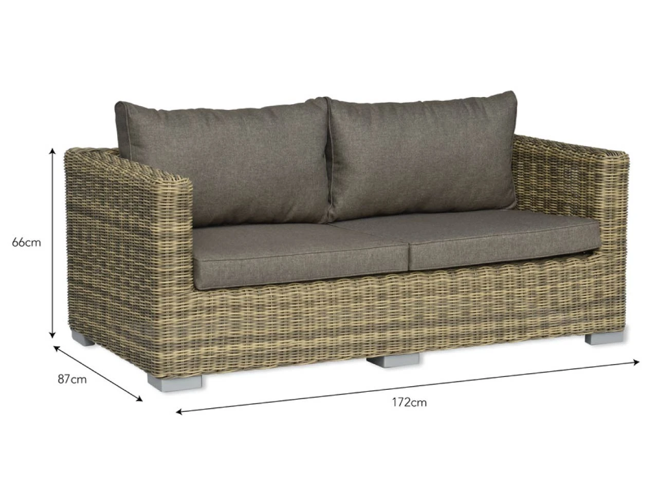 Marden Sofa - PE Rattan - Image 3