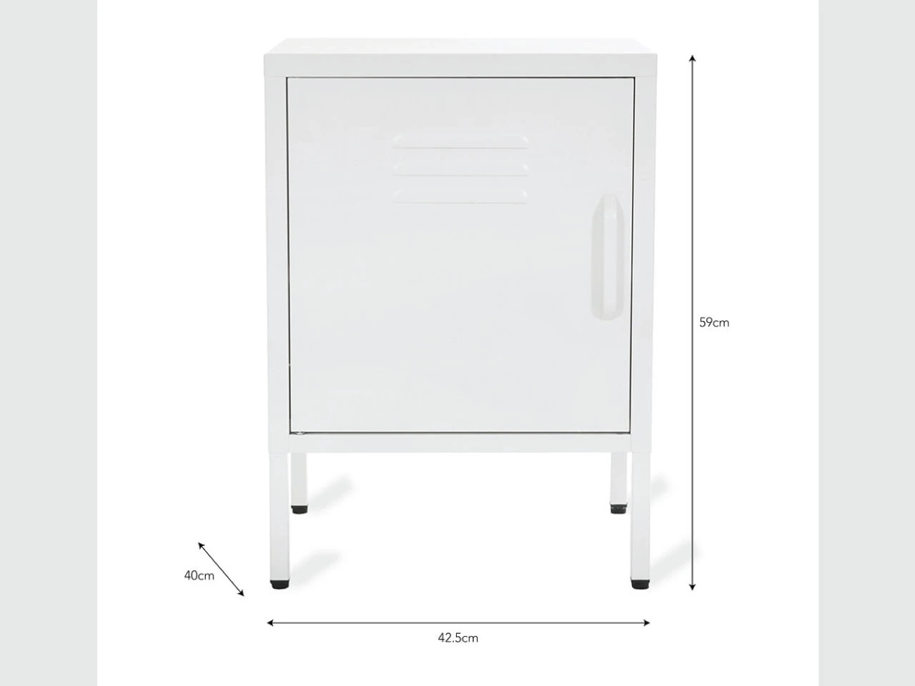 Marlborough Locker Small Left In Lily White - Steel - Image 2