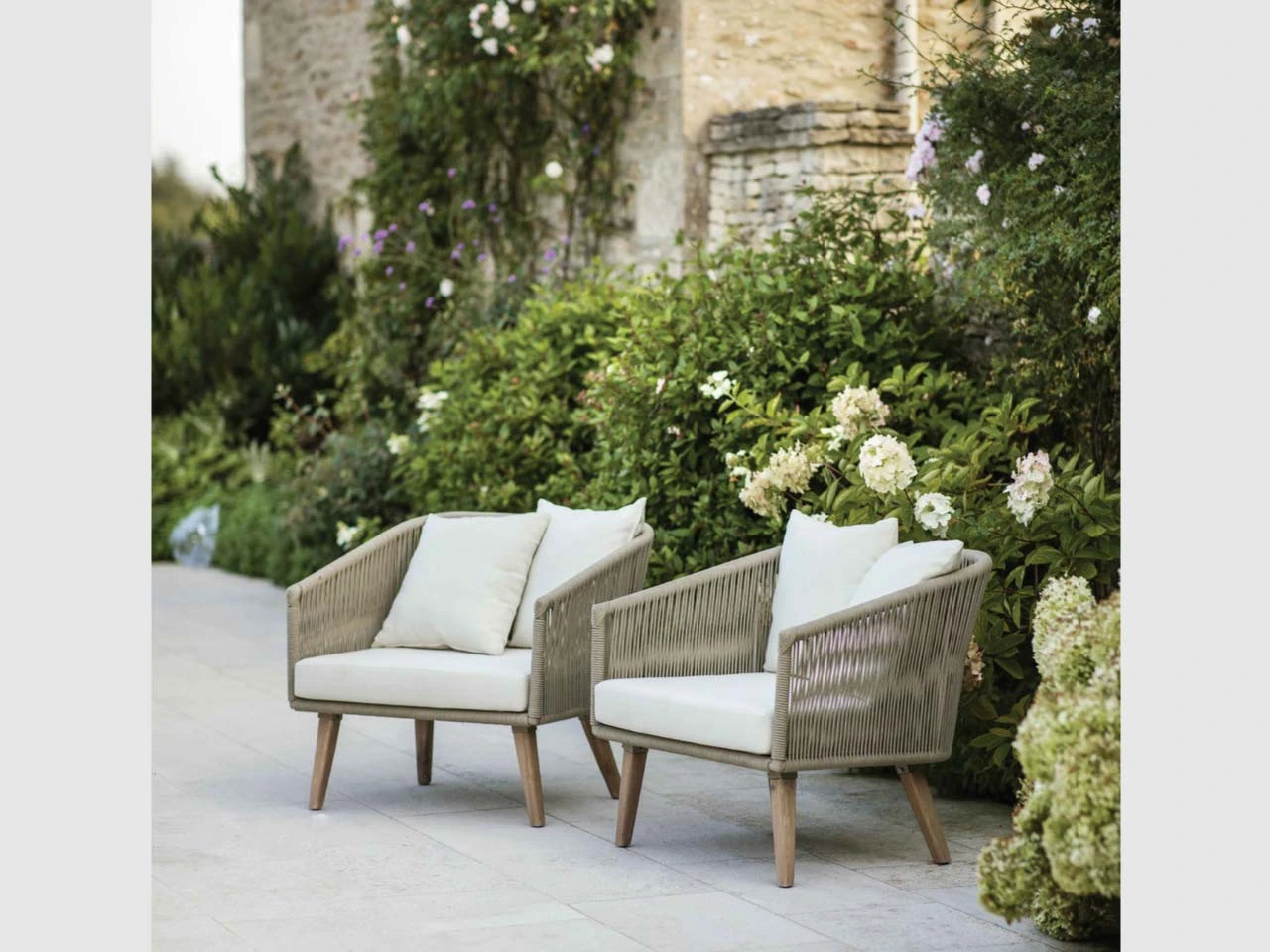 Pair Of Colwell Armchairs - Polyrope & Acacia