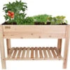 Stand Up Wooden Raised Garden Planter