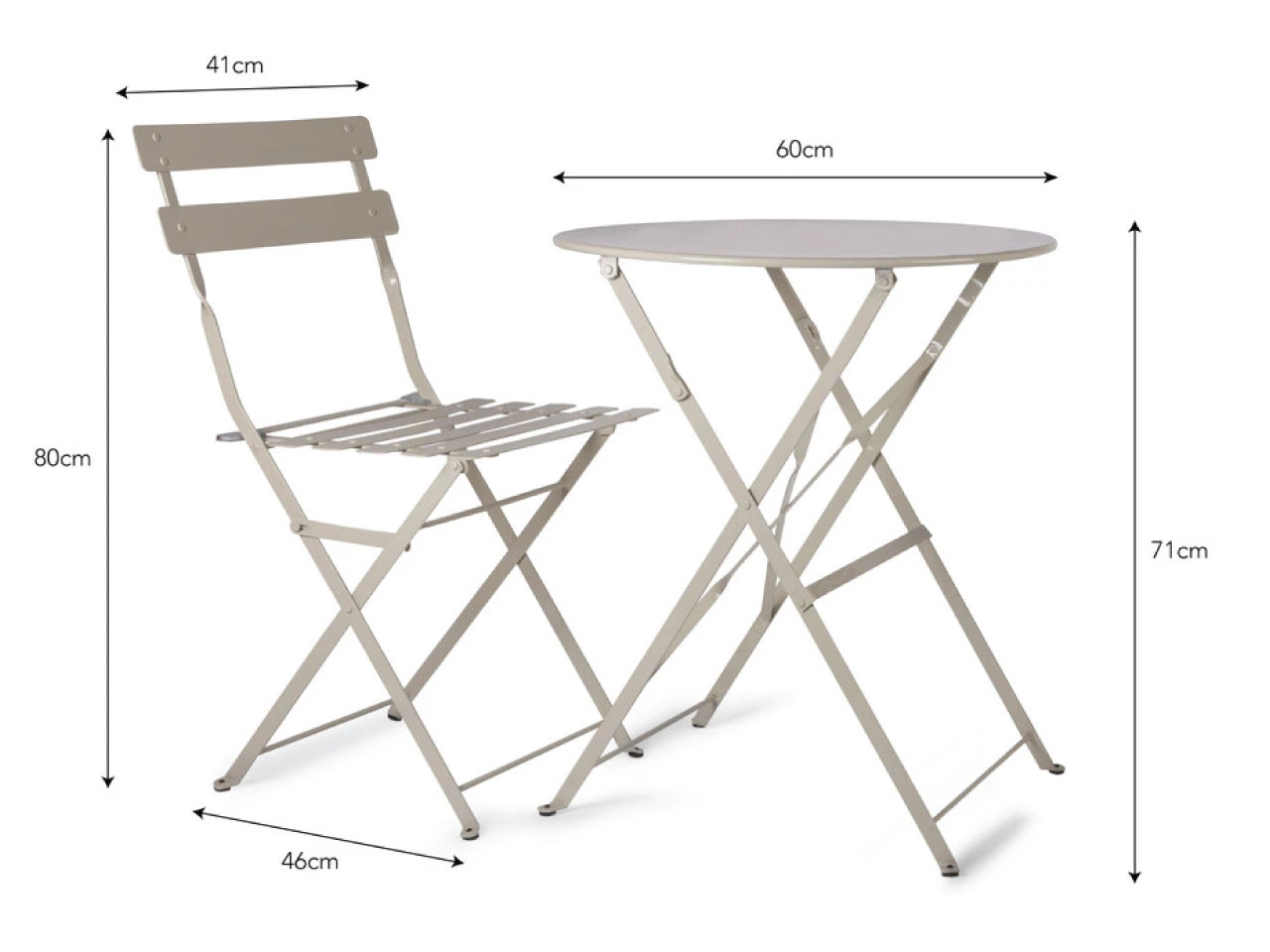 Rive Droite Bistro Set Small In Clay - Steel - Image 3