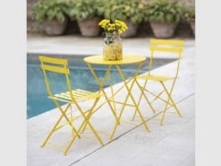 Rive Droite Bistro Set Small In Lemon - Steel