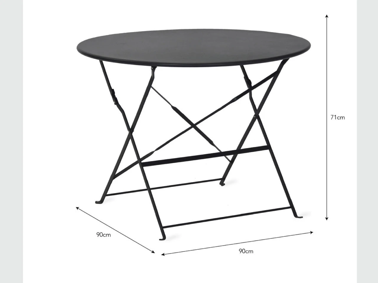 Rive Droite Bistro Table Large In Carbon - Image 2