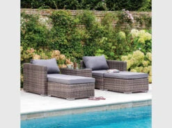 Selborne Double Lounger Set - PE Rattan