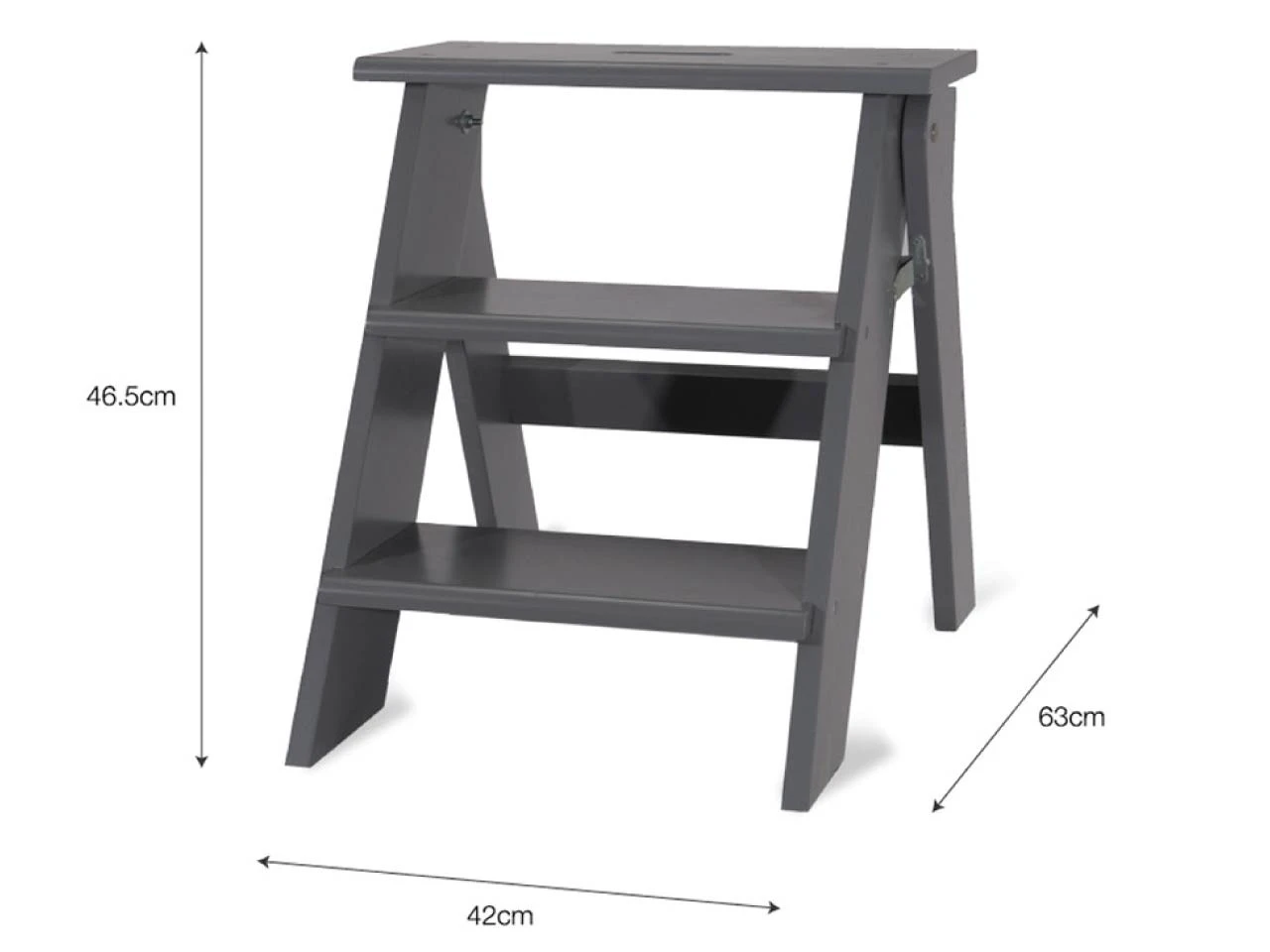 Step Stool In Charcoal - Birch Plywood - Image 3