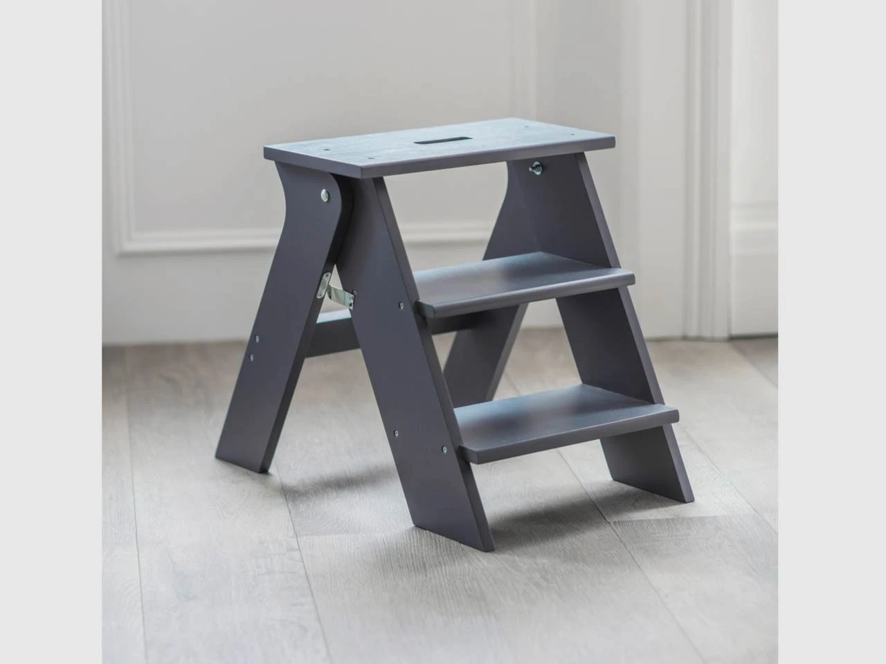 Step Stool In Charcoal - Birch Plywood