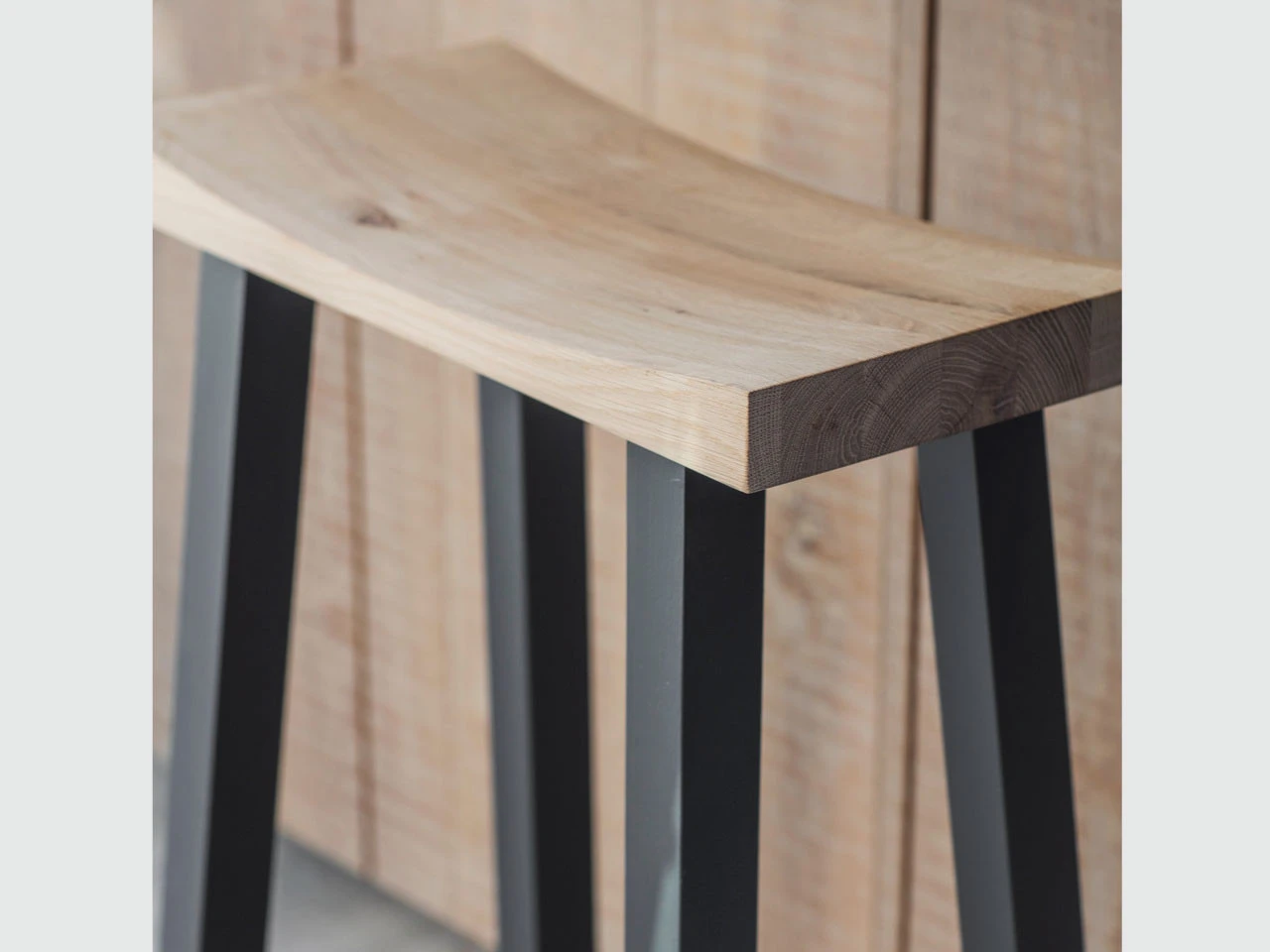 Tall Clockhouse Stool With Carbon Legs - Oak & Beech - Image 2